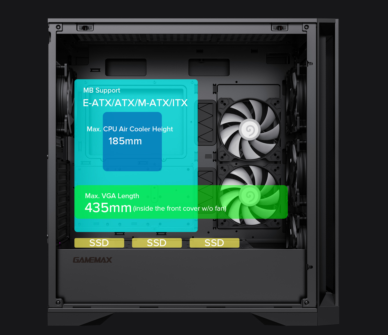 GAMEMAX Leader TG Black Full Tower Computer Case